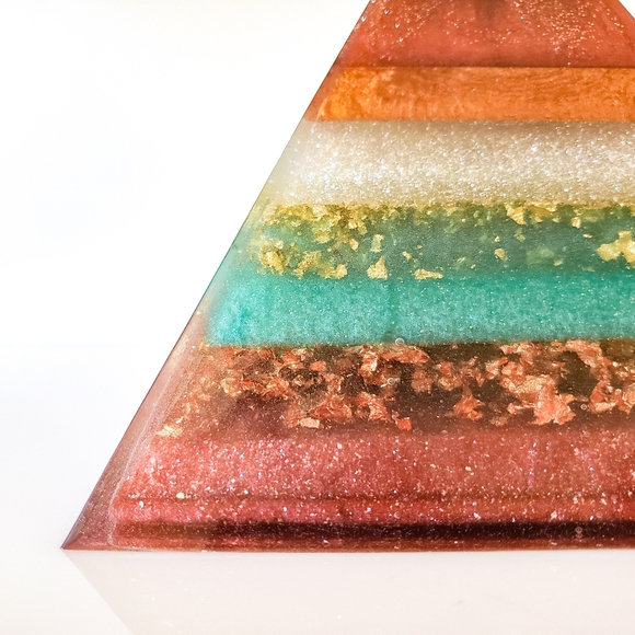 Multi-layer Resin Pyramid, Home Accent,Paperweight - Picture 7 of 11